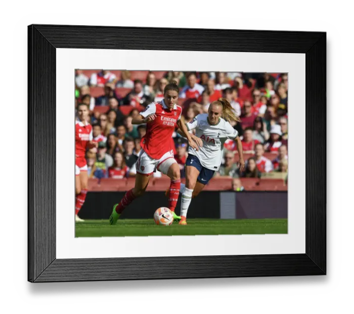 Framed Print : Battle of the Stars: Miedema vs. Bartrip - Arsenal vs. Tottenham Rivalry in FA WSL Showdown Framed Print : Battle of the Stars: Miedema vs. Bartrip - Arsenal vs. Tottenham Rivalry in FA WSL Showdown