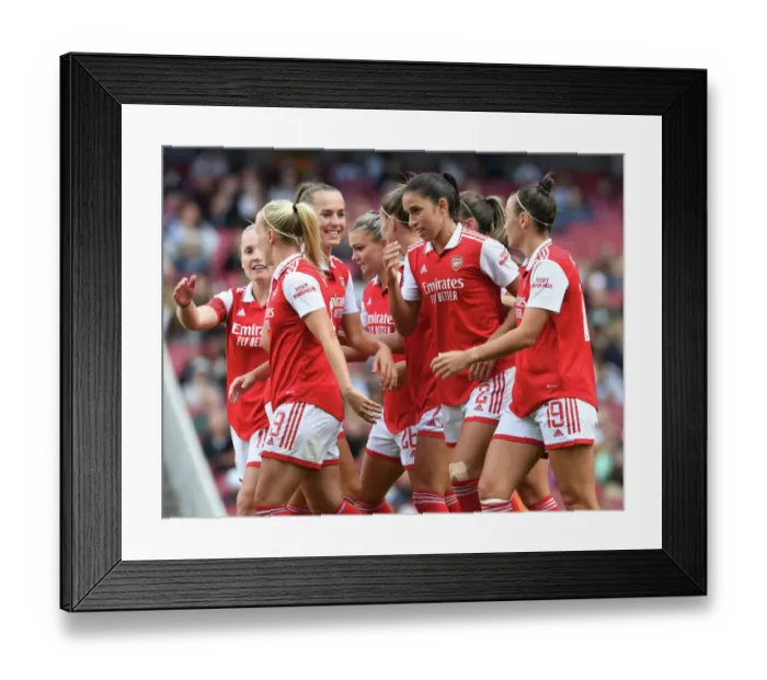 Framed Print : Arsenal Women's Triumph: Rafaelle's Hat-Trick Seals Victory Over Tottenham Hotspur (2022-23) Framed Print : Arsenal Women's Triumph: Rafaelle's Hat-Trick Seals Victory Over Tottenham Hotspur (2022-23)