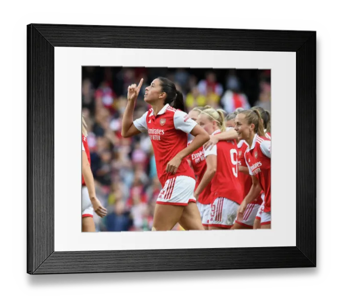 Framed Print : Arsenal Women's Super League: Rafaelle's Hat-Trick Seals Victory Over Tottenham Hotspur Framed Print : Arsenal Women's Super League: Rafaelle's Hat-Trick Seals Victory Over Tottenham Hotspur