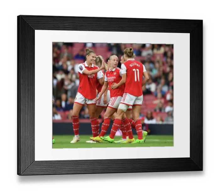 Framed Print : Arsenal Women Crush Tottenham: Vivianne Miedema Scores Brace in Dominant Performance