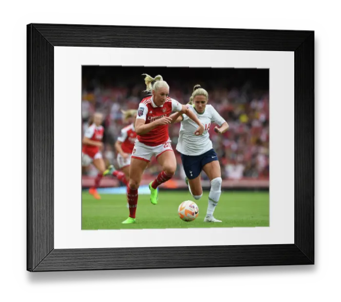 Framed Print : Arsenal Women vs. Tottenham Hotspur Women: Battle at the Emirates - Barclays Womens Super League 2022-23