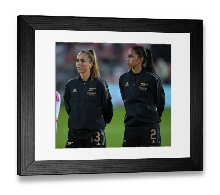 Framed Print : Arsenal Women Face Off Against Ajax Women in UEFA Champions League Showdown Framed Print : Arsenal Women Face Off Against Ajax Women in UEFA Champions League Showdown