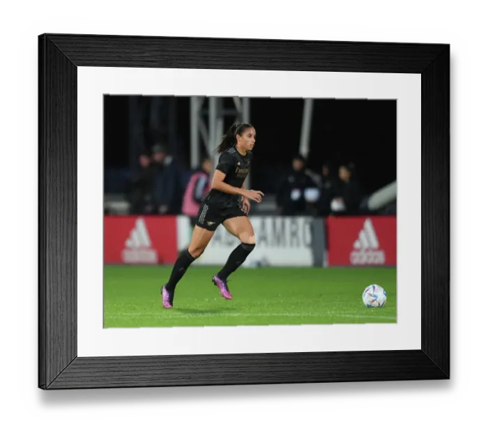 Framed Print : Arsenal's Rafaelle Faces Off Against Ajax in UEFA Women's Champions League