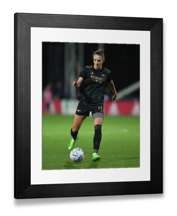 Framed Print : Vivianne Miedema in Action: Arsenal Women vs. Ajax Women - UEFA Women's Champions League Qualifier