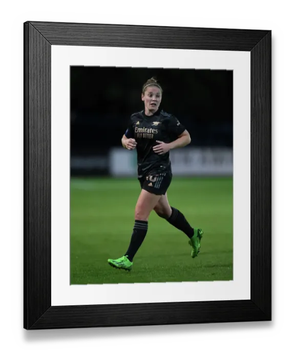 Framed Print : Arsenal's Kim Little Faces Off Against AFC Ajax in UEFA Women's Champions League Second Qualifying Round