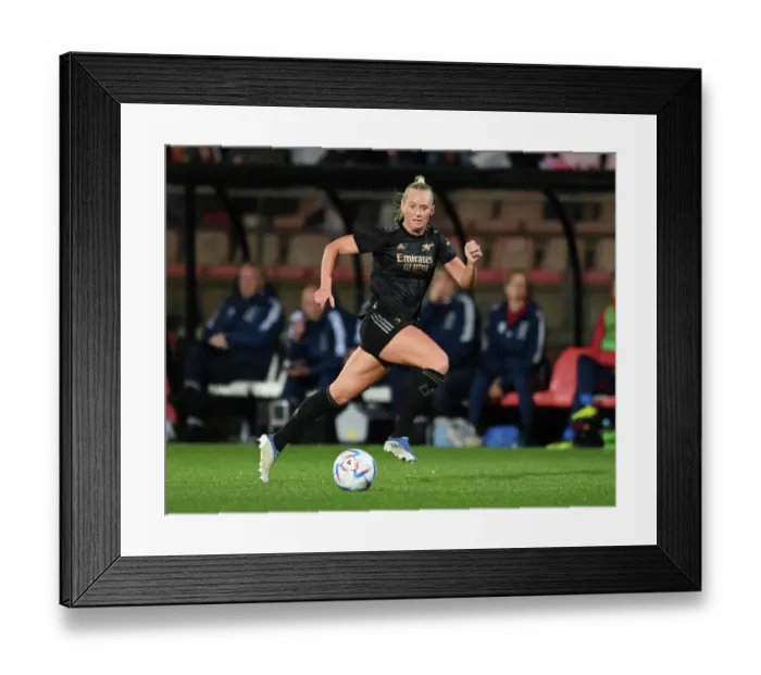 Framed Print : Arsenal Women's UEFA Champions League Showdown: Stina Blackstenius Takes Charge Against Ajax