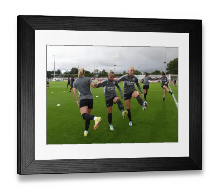 Framed Print : Arsenal's Jordan Nobbs and Stina Blackstenius Face Off Against Ajax in UEFA Women's Champions League
