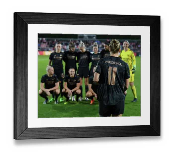 Framed Print : Vivianne Miedema Readies for AFC Ajax Battle in UEFA Women's Champions League