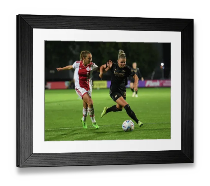 Framed Print : Arsenal vs. Ajax Women: UEFA Champions League Second Qualifying Round Clash Framed Print : Arsenal vs. Ajax Women: UEFA Champions League Second Qualifying Round Clash
