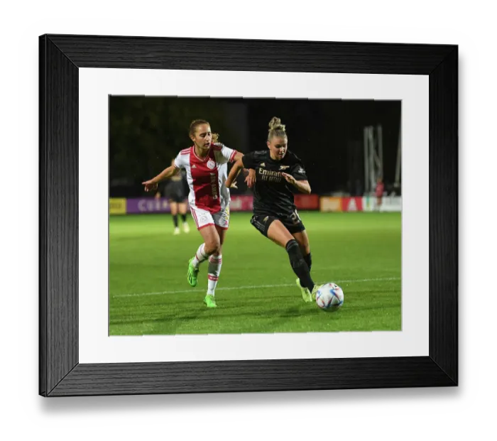 Framed Print : Arsenal vs Ajax Women: UEFA Champions League Clash in Amsterdam Framed Print : Arsenal vs Ajax Women: UEFA Champions League Clash in Amsterdam