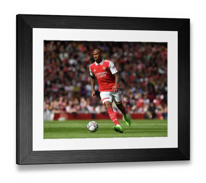 Framed Print : Arsenal's Gabriel Magalhaes Goes Head-to-Head with Tottenham in the Intense 2022-23 Premier League Showdown Framed Print : Arsenal's Gabriel Magalhaes Goes Head-to-Head with Tottenham in the Intense 2022-23 Premier League Showdown