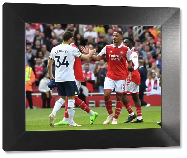 Arsenal vs. Tottenham: Saliba and Lenglet Share a Moment After Intense Rivalry