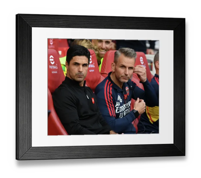 Framed Print : Arsenal Managers Mikel Arteta and Albert Stuivenberg Ahead of Arsenal v Tottenham Premier League Clash (2022-23) Framed Print : Arsenal Managers Mikel Arteta and Albert Stuivenberg Ahead of Arsenal v Tottenham Premier League Clash (2022-23)