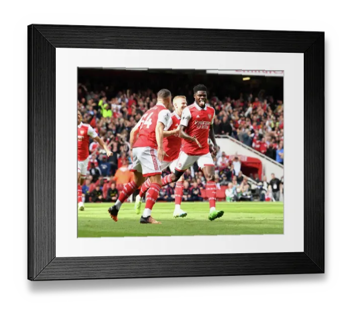 Framed Print : Thomas Partey Scores the Winner: Arsenal FC Triumphs Over Tottenham Hotspur in the 2022-23 Premier League Clash