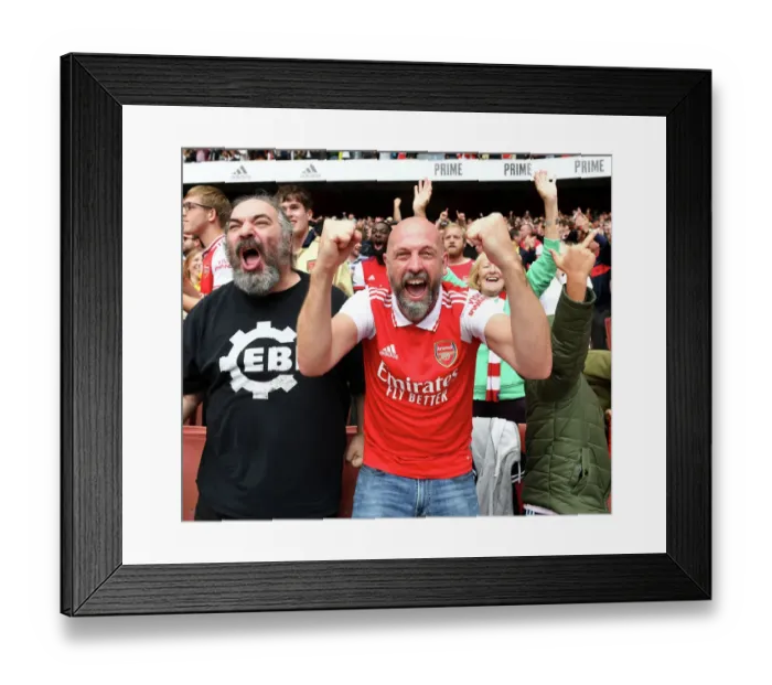 Framed Print : Arsenal Fans Euphoria: Derby Victory over Tottenham Hotspur, 2022-23 Premier League Framed Print : Arsenal Fans Euphoria: Derby Victory over Tottenham Hotspur, 2022-23 Premier League