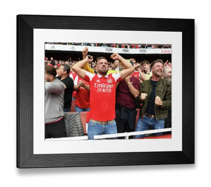Framed Print : Arsenal's Triumph: Celebrating the 3rd Goal Against Tottenham in the 2022-23 Premier League Framed Print : Arsenal's Triumph: Celebrating the 3rd Goal Against Tottenham in the 2022-23 Premier League