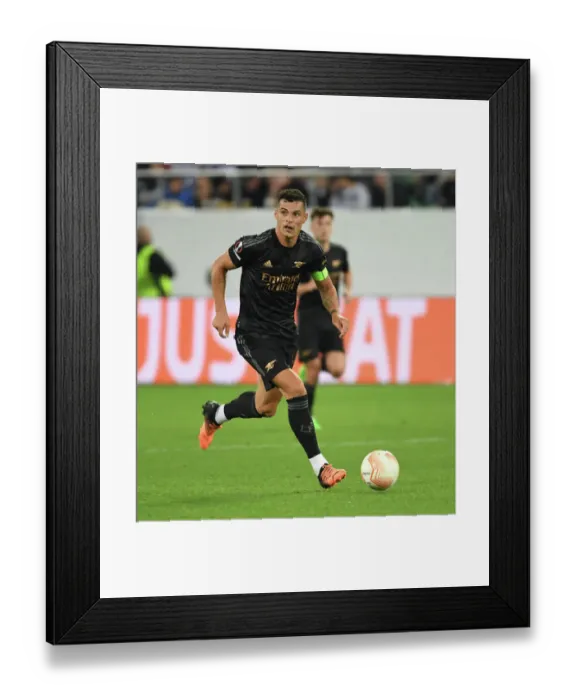 Framed Print : Granit Xhaka: Arsenal's Europa League Showdown against FC Zurich (2022) Framed Print : Granit Xhaka: Arsenal's Europa League Showdown against FC Zurich (2022)
