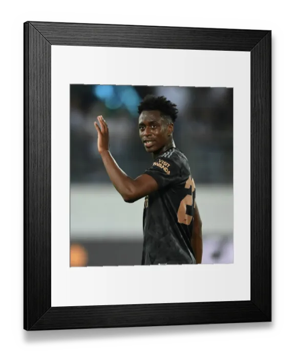 Framed Print : Arsenal's Sambi Takes on FC Zurich in Europa League Clash (September 2022)