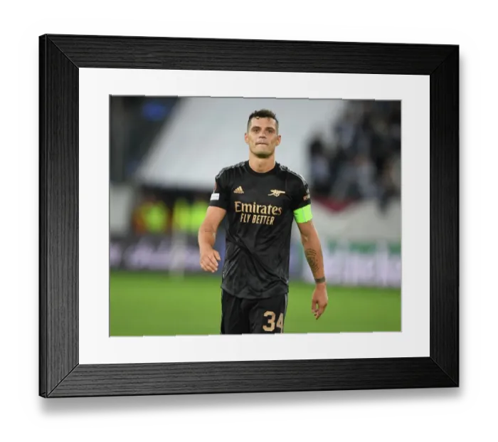 Framed Print : Granit Xhaka in Action: Arsenal's Midfield Maestro Shines in UEFA Europa League Clash Against FC Zurich Framed Print : Granit Xhaka in Action: Arsenal's Midfield Maestro Shines in UEFA Europa League Clash Against FC Zurich