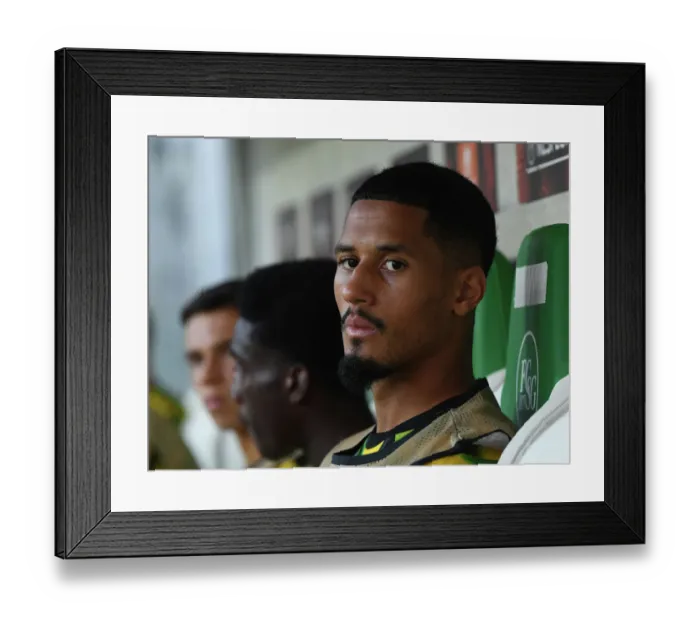 Framed Print : Arsenal's William Saliba Prepares for FC Zurich Clash in Europa League Group Stage Framed Print : Arsenal's William Saliba Prepares for FC Zurich Clash in Europa League Group Stage