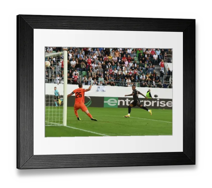 Framed Print : Arsenal Takes the Lead in Europa League Group A: Marquinhos Scores First Goal Against FC Zurich Framed Print : Arsenal Takes the Lead in Europa League Group A: Marquinhos Scores First Goal Against FC Zurich