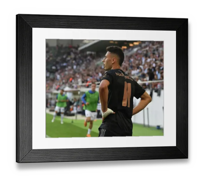 Framed Print : Arsenal's Martinelli Shines in Europa League Clash Against FC Zurich