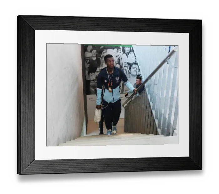 Framed Print : Eddie Nketiah Arrives at Kybunpark Ahead of FC Zurich vs. Arsenal Europa League Clash Framed Print : Eddie Nketiah Arrives at Kybunpark Ahead of FC Zurich vs. Arsenal Europa League Clash