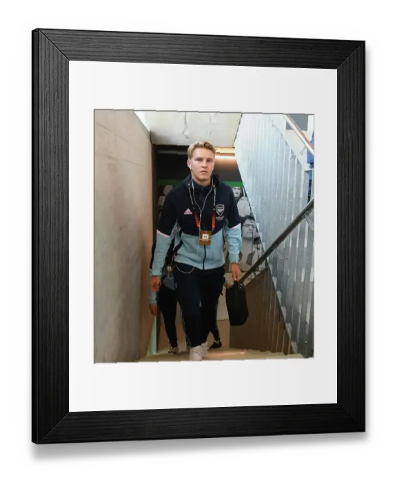 Framed Print : Arsenal's Martin Odegaard Arrives at Kybunpark for FC Zurich Clash in Europa League Group A Framed Print : Arsenal's Martin Odegaard Arrives at Kybunpark for FC Zurich Clash in Europa League Group A