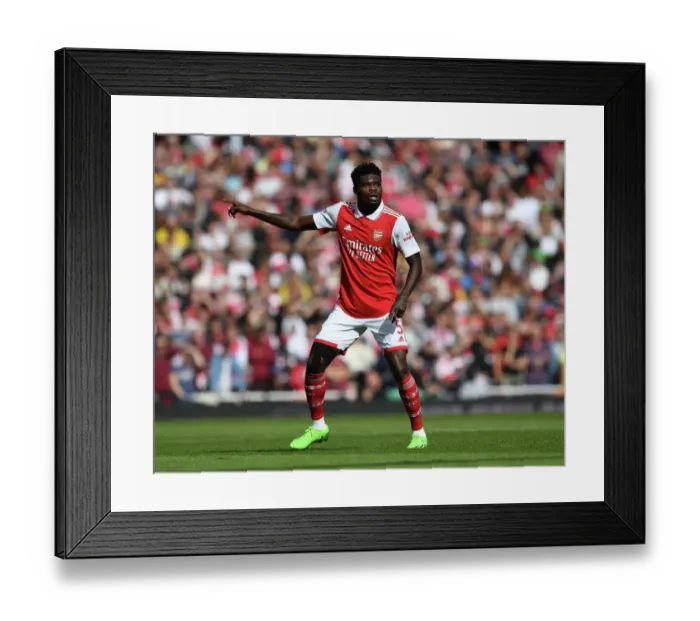 Framed Print : Thomas Partey in Action: Arsenal vs. Tottenham Rivalry, Premier League 2022-23 - Emirates Stadium