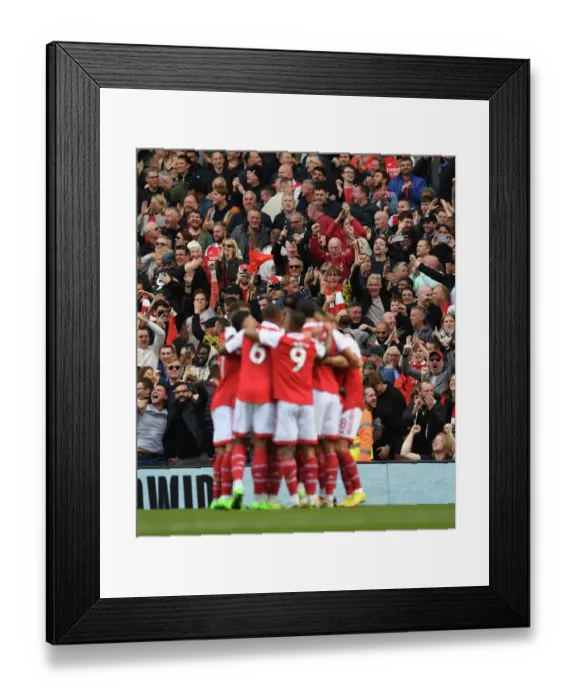 Framed Print : Arsenal Fans Go Wild: Thomas Partey Scores Stunner Against Tottenham in 2022-23 Premier League