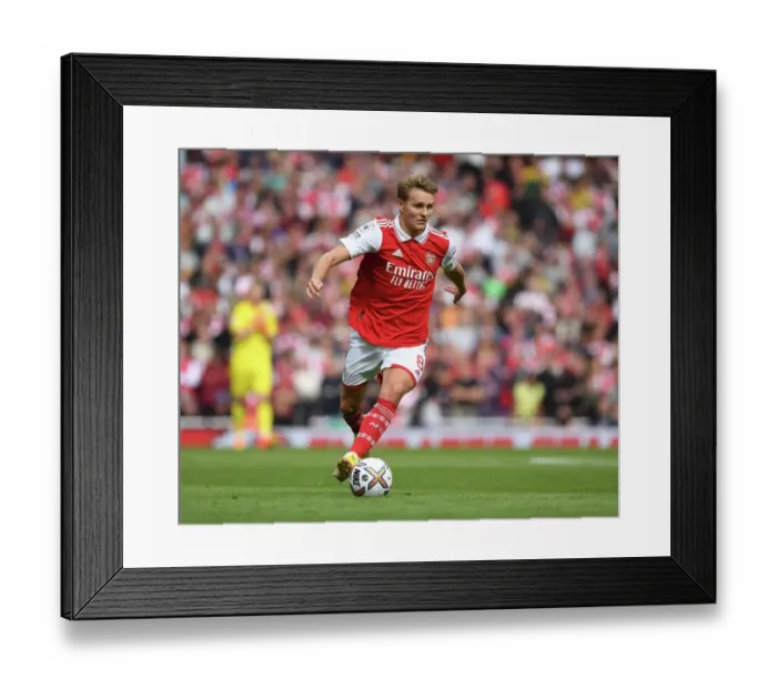 Framed Print : Martin Odegaard's Intense Showdown: Arsenal vs. Tottenham, 2022-23 Premier League