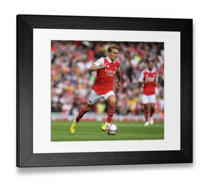 Framed Print : Martin Odegaard vs. Tottenham: 2022-23 Premier League Clash at Emirates Stadium