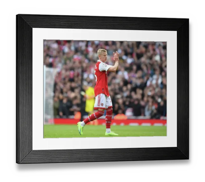 Framed Print : Arsenal's Oleksandr Zinchenko Salutes Fans Amidst Intense Arsenal v Tottenham Rivalry (2022-23) Framed Print : Arsenal's Oleksandr Zinchenko Salutes Fans Amidst Intense Arsenal v Tottenham Rivalry (2022-23)