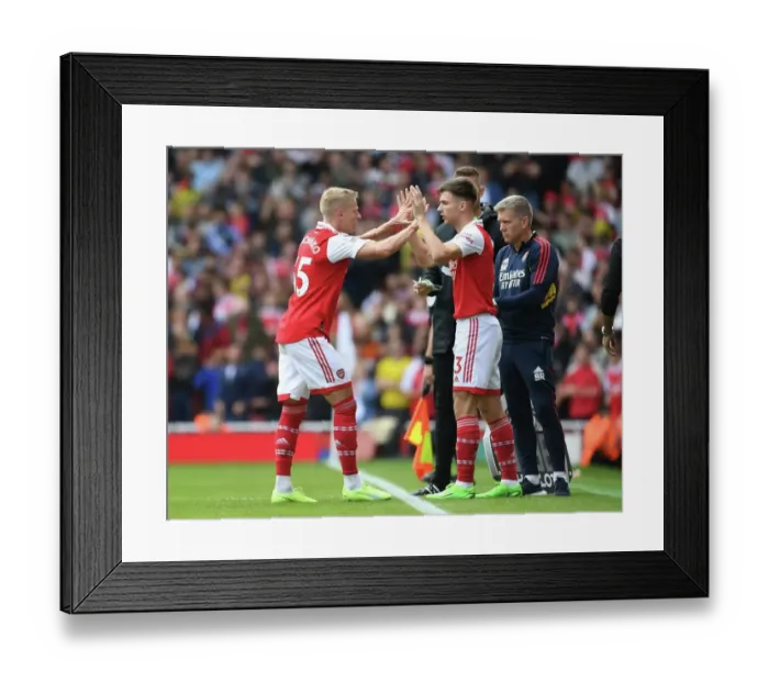 Framed Print : Arsenal vs. Tottenham: Zinchenko Substituted for Tierney in 2022-23 Premier League Clash