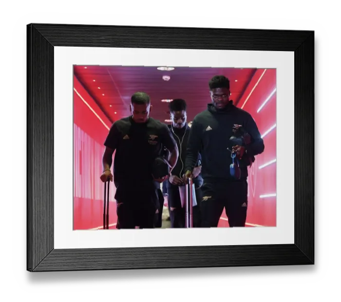 Framed Print : Arsenal FC: Gabriel Jesus and Thomas Partey Unite Before the Arsenal vs. Tottenham Hotspur Match (2022-23)
