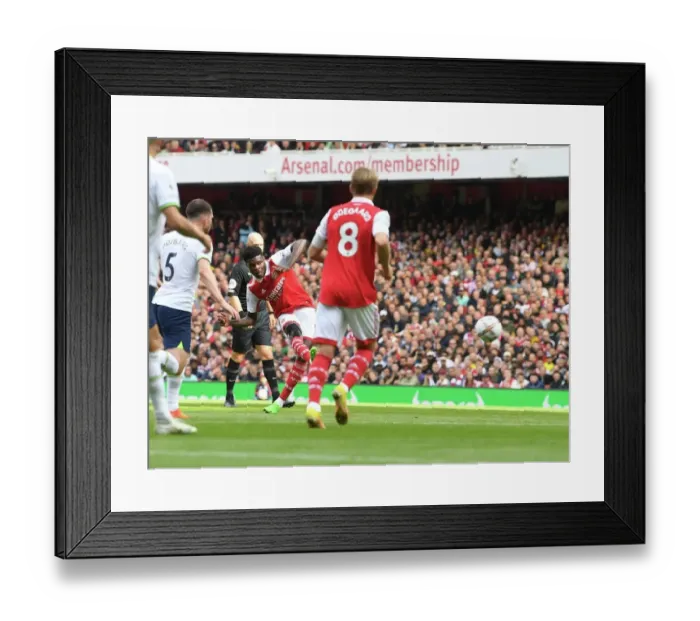 Framed Print : Thomas Partey Scores First Arsenal Goal: Arsenal FC vs. Tottenham Hotspur, Premier League 2022-23