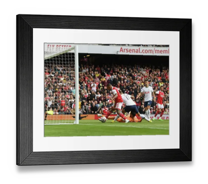 Framed Print : Gabriel Jesus Scores the Winning Goal: Arsenal Defeats Tottenham in Premier League 2022-23