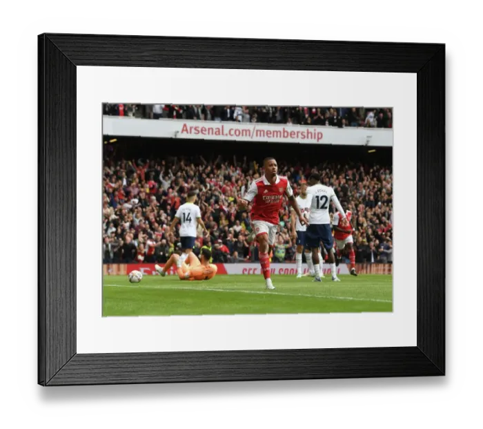 Framed Print : Gabriel Jesus's Brace: Arsenal Triumphs Over Tottenham in the Premier League (2022-23)