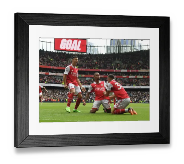 Framed Print : Double Trouble: Gabriel Jesus and Martinelli's Unforgettable Brace Against Tottenham in the 2022-23 Premier League
