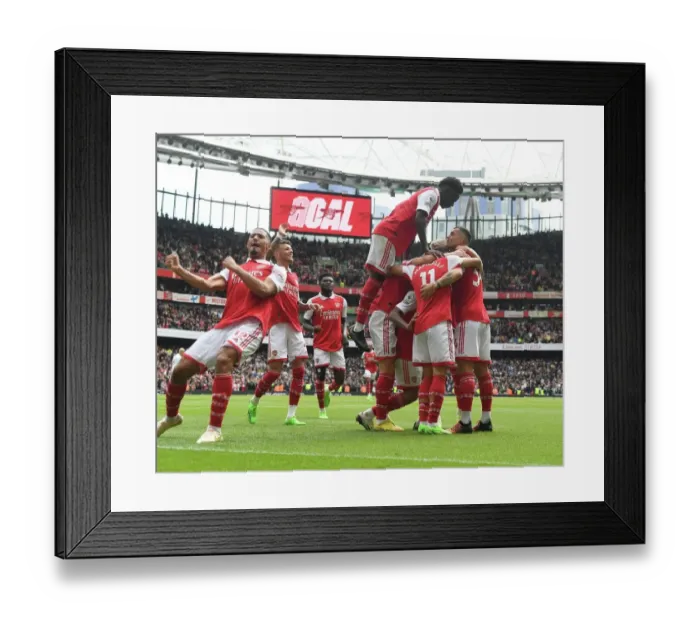 Framed Print : Arsenal Celebrate Double Strike Against Tottenham in 2022-23 Premier League Clash Framed Print : Arsenal Celebrate Double Strike Against Tottenham in 2022-23 Premier League Clash
