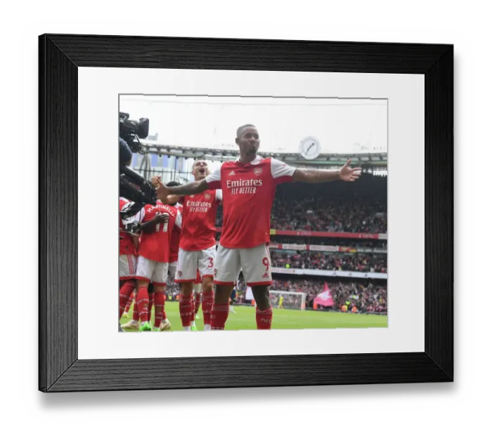 Framed Print : Gabriel Jesus Scores the Decisive Goal: Arsenal's Triumph over Tottenham in the 2022-23 Premier League Framed Print : Gabriel Jesus Scores the Decisive Goal: Arsenal's Triumph over Tottenham in the 2022-23 Premier League
