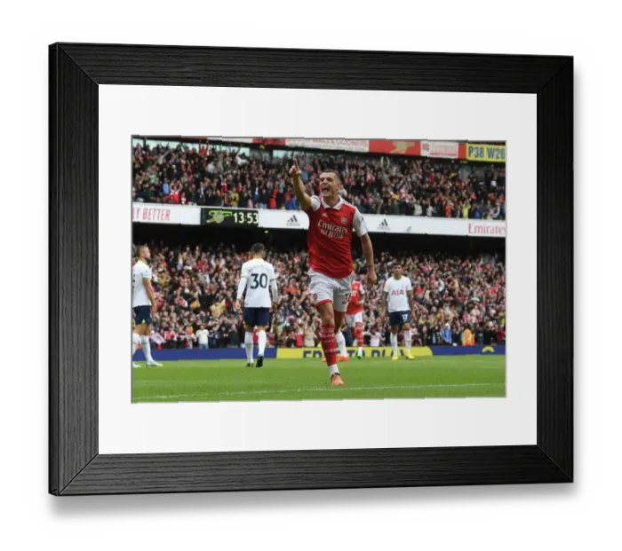 Framed Print : Xhaka's Hat-Trick: Arsenal's Thrilling Victory Over Tottenham in the Premier League (2022-23) Framed Print : Xhaka's Hat-Trick: Arsenal's Thrilling Victory Over Tottenham in the Premier League (2022-23)