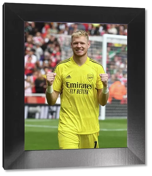 Arsenal's Ramsdale Celebrates Derby Victory: Arsenal FC 1-0 Tottenham Hotspur (2022-23)