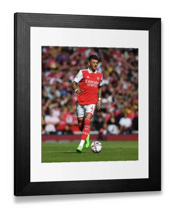 Framed Print : Battle of North London: Arsenal's White Leads the Charge (2022-23) - Arsenal vs. Tottenham Premier League Clash