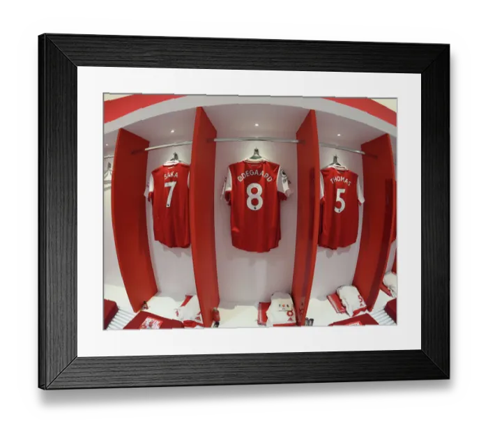 Framed Print : Arsenal FC: Tranquility Before the Rivalry - Arsenal Dressing Room, Arsenal vs. Tottenham Hotspur, Premier League 2022-23 Framed Print : Arsenal FC: Tranquility Before the Rivalry - Arsenal Dressing Room, Arsenal vs. Tottenham Hotspur, Premier League 2022-23