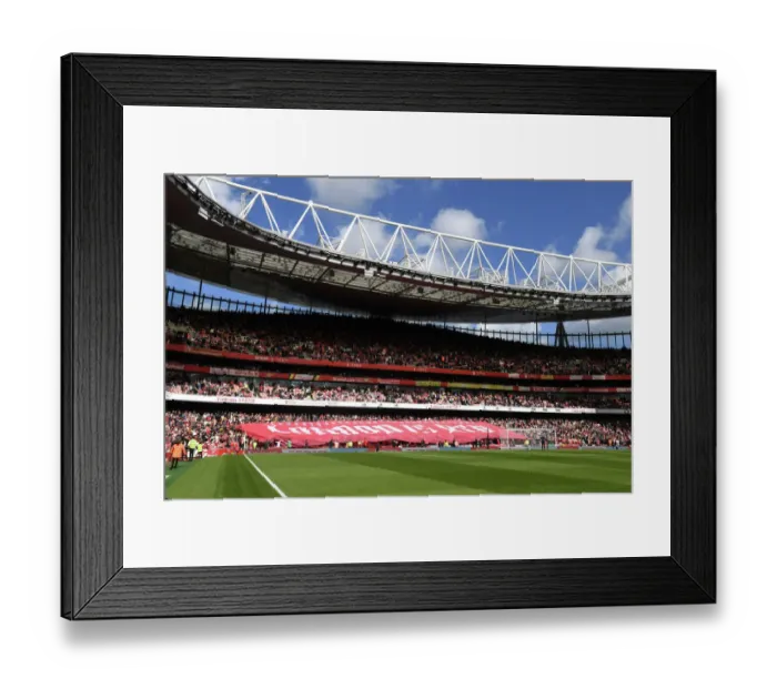 Framed Print : Arsenal vs. Tottenham: North Bank and Fans Await Premier League Clash at Emirates Stadium Framed Print : Arsenal vs. Tottenham: North Bank and Fans Await Premier League Clash at Emirates Stadium