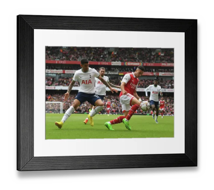 Framed Print : Martinelli vs. Romero: A London Rivalry Erupts in the 2022-23 Arsenal vs. Tottenham Premier League Clash Framed Print : Martinelli vs. Romero: A London Rivalry Erupts in the 2022-23 Arsenal vs. Tottenham Premier League Clash