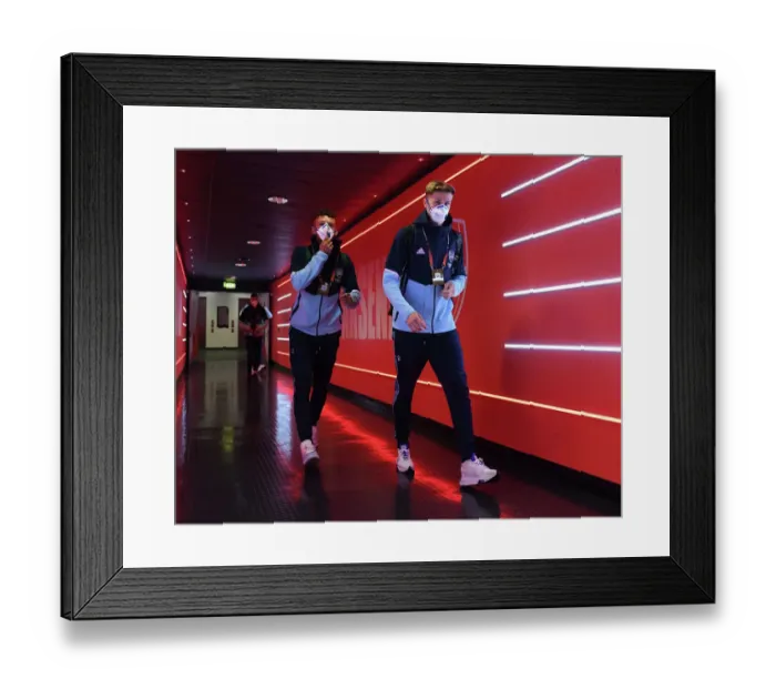 Framed Print : Arsenal FC: Ben White and Rob Holding Deep in Pre-Match Conversation before Arsenal vs FK Bodo / Glimt (UEFA Europa League 2022-23) Framed Print : Arsenal FC: Ben White and Rob Holding Deep in Pre-Match Conversation before Arsenal vs FK Bodo / Glimt (UEFA Europa League 2022-23)