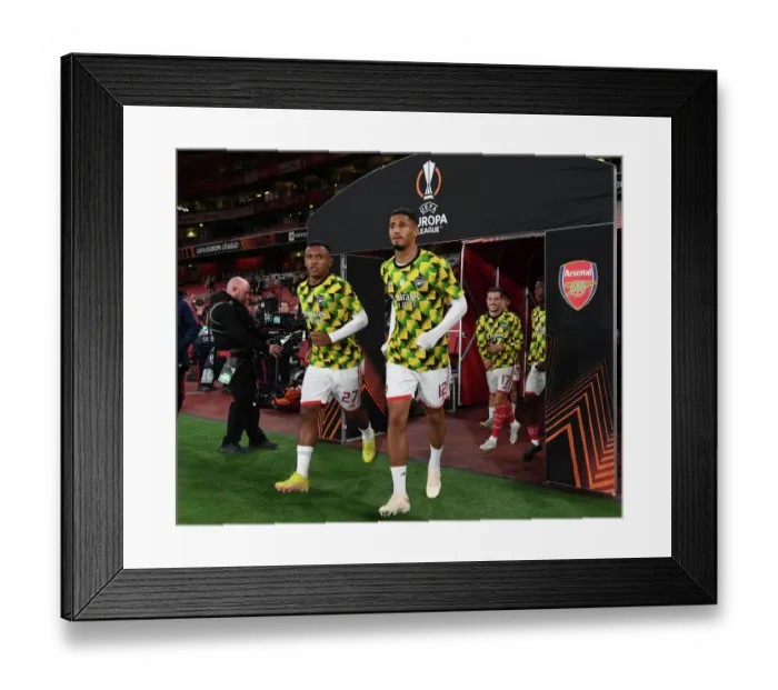 Framed Print : Arsenal vs FK Bodo / Glimt: Europa League Clash at Emirates Stadium Framed Print : Arsenal vs FK Bodo / Glimt: Europa League Clash at Emirates Stadium
