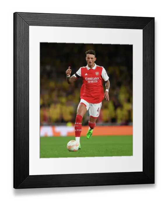 Framed Print : Arsenal's Ben White Shines: Arsenal 1-0 FK Bodo / Glimt, Europa League 2022-23